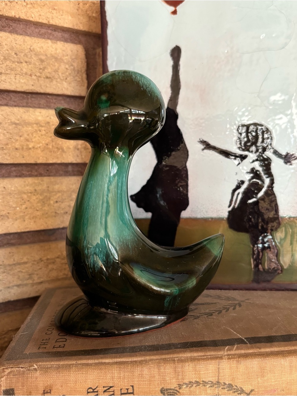 60's Blue Mountain Pottery Duck Figurine - Ceramic Duck Statue - Collectible